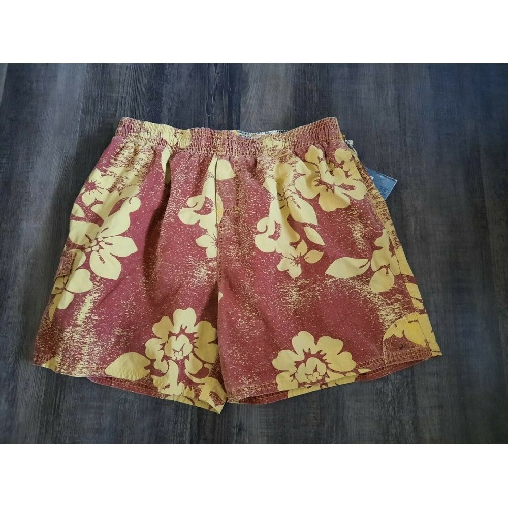 Sperry Mens Sz xLarge Swim Trunks Board Shorts floral Print  Pockets